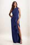 Sheath-Column Maxi Chiffon Wedding Guest Dress CG0282 - COCOMELODY