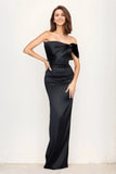 Trumpet-Mermaid Maxi Luxe Satin Wedding Guest Dress CG0294 - COCOMELODY