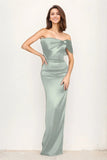 Trumpet-Mermaid Maxi Luxe Satin Wedding Guest Dress CG0294 - COCOMELODY