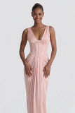 Sheath-Column Floor Length Acetate Satin Bridesmaid Dress CG0304BM