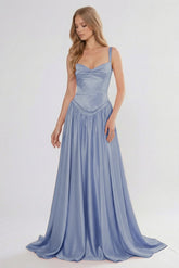 A-Line Floor Length Soft Satin Bridesmaid Dress CG0310BM