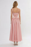 A-Line Ankle Length Soft Satin Wedding Guest Dress CG0311