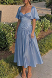 A-Line Ankle Length Soft Satin Bridesmaid Dress CG0317BM