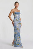 Sheath-Column Maxi Lace Wedding Guest Dress CG0320