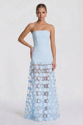 A-Line Maxi Elastic Cloth Tulle Wedding Guest Dress CG0325