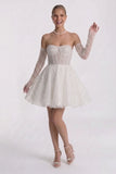 A-Line Mini Lace Wedding Guest Dress CG0327