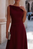 A-Line Tea Length Elastic Cloth Wedding Guest Dress CG0335