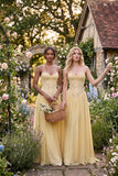 A-Line Floor-length Chiffon Lace Wedding Guest Dress CG0337