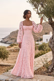 A-Line Maxi Chiffon Burnout Wedding Guest Dress CG0340