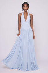 A-Line Floor-length Elastic Cloth Chiffon Bridesmaid Dress CG0344BM