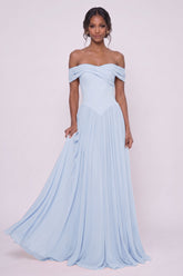 A-Line Maxi Chiffon Bridesmaid Dress CG0345BM