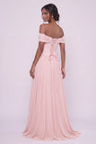 A-Line Maxi Chiffon Bridesmaid Dress CG0345BM