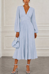 A-Line Tea Length Chiffon Wedding Guest Dress CG0359