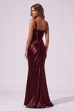 Trumpet-Mermaid Floor Length Stretch Satin Wedding Guest Dress CG0381