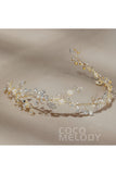 Alloy Headpieces with Imitation Pearl and Rhinestone CH0275 - COCOMELODY