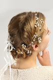 Alloy Headbands with Rhinestone Pearls CH0411 - COCOMELODY