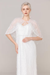 Sequined Lace Wedding Wrap CJ0091 - COCOMELODY