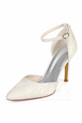 Stiletto Heel Lace Heels Bridal Shoes CK0068 - COCOMELODY