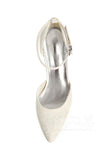 Stiletto Heel Lace Heels Bridal Shoes CK0068 - COCOMELODY