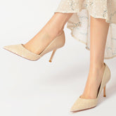 Stiletto Heel 8.5cm Silk-Like Lace Shoes CK0132 - COCOMELODY