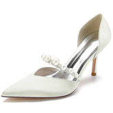 Stiletto Heel 8.5cm Silk-Like Shoes CK0136 - COCOMELODY