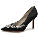 Stiletto Heel 8.5cm Silk-Like Shoes CK0149 - COCOMELODY