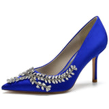 Stiletto Heel 8.5cm Silk-Like Shoes CK0151 - COCOMELODY
