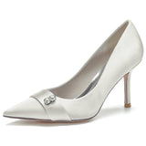 Stiletto Heel 8.5cm Silk-Like Shoes CK0152 - COCOMELODY