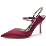 Stiletto Heel 8.5cm Silk-Like Shoes CK0161 - COCOMELODY