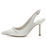 Stiletto Heel 9.5cm Silk-Like Shoes CK0172 - COCOMELODY