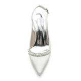 Stiletto Heel 9.5cm Silk-Like Shoes CK0172 - COCOMELODY