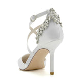 Stiletto Heel 8.5cm Silk-Like Shoes CK0174 - COCOMELODY