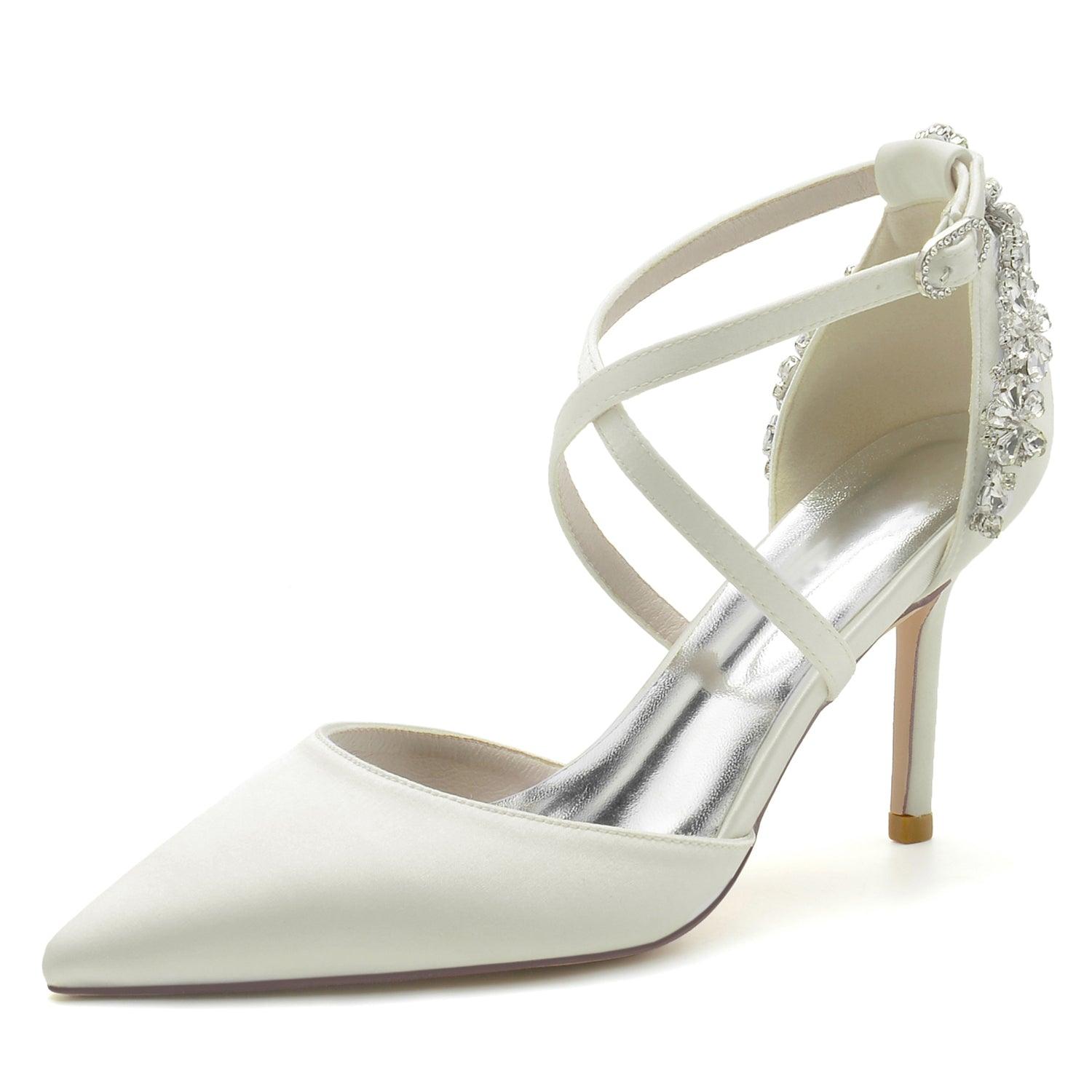 Stiletto Heel 8.5cm Silk-Like Shoes CK0174 - COCOMELODY