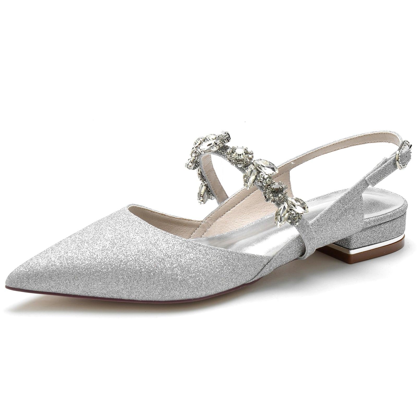 Flat Heel 2.5cm Glitter Shoes CK0237 - COCOMELODY