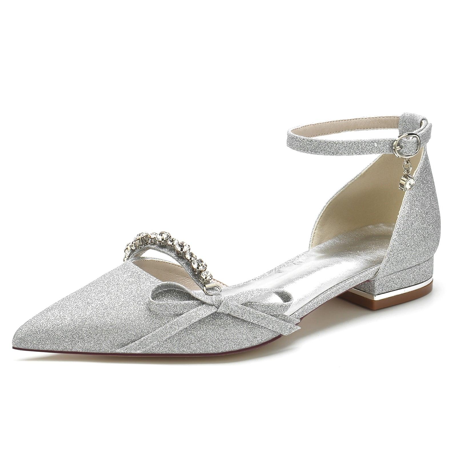 Flat Heel 2.5cm Glitter Shoes CK0238 - COCOMELODY