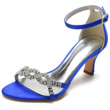 Chunky Heel 6.5cm Silk-Like Shoes CK0301 - COCOMELODY