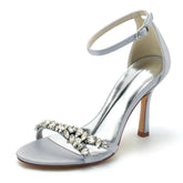 Stiletto Heel 9.5cm Silk-Like Shoes CK0337 - COCOMELODY