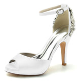 Stiletto Heel 10cm Silk-Like Shoes CK0350 - COCOMELODY