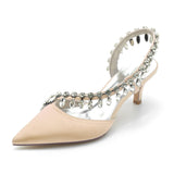 Stiletto Heel 6cm Silk-Like Shoes CK0359 - COCOMELODY