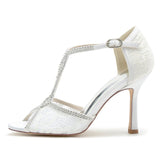 Stiletto Heel 9.5cm Silk-Like Shoes CK0390 - COCOMELODY