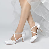 Chunky Heel 6cm Silk-Like Shoes CK0415 - COCOMELODY