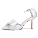 Stiletto Heel 8.5cm Silk-Like Shoes CK0417 - COCOMELODY