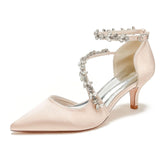Stiletto Heel 6cm Silk-Like Shoes CK0425 - COCOMELODY