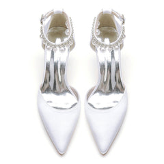 Stiletto Heel 8.5cm Silk-Like Shoes CK0442 - COCOMELODY