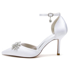 Stiletto Heel 8.5cm Silk-Like Shoes CK0445 - COCOMELODY