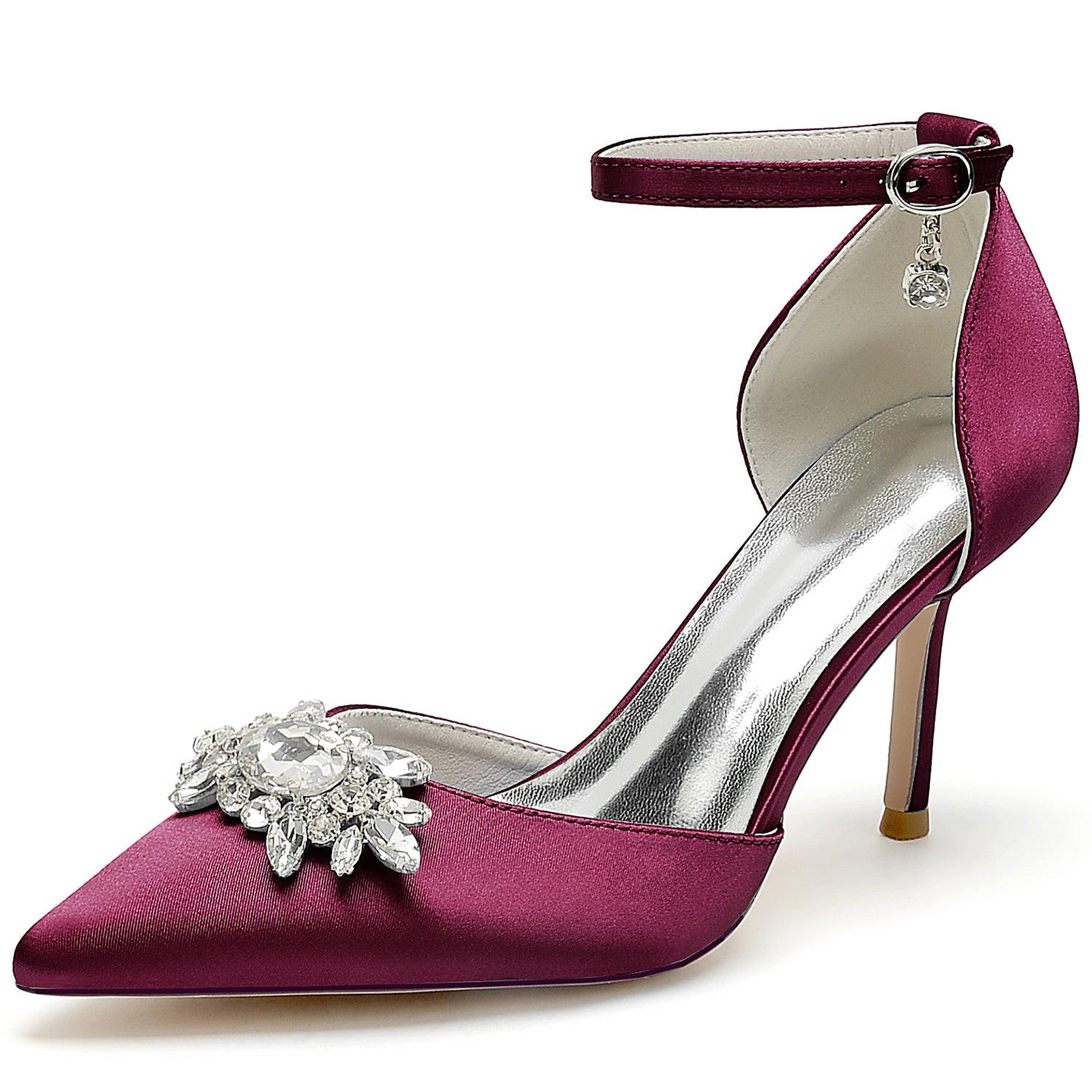 Stiletto Heel 8.5cm Silk-Like Shoes CK0445 - COCOMELODY