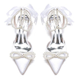 Stiletto Heel 8.5cm Silk-Like Shoes CK0446 - COCOMELODY