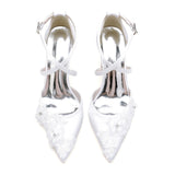 Chunky Heel 8.5cm Silk-Like Shoes CK0463 - COCOMELODY