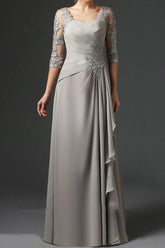 Sheath-Column Floor Length Chiffon Mother Dress CM0075 - COCOMELODY