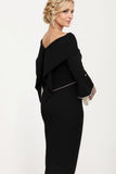 Sheath-Column Midi Elastic Cloth Mother Dress CM0224 - COCOMELODY